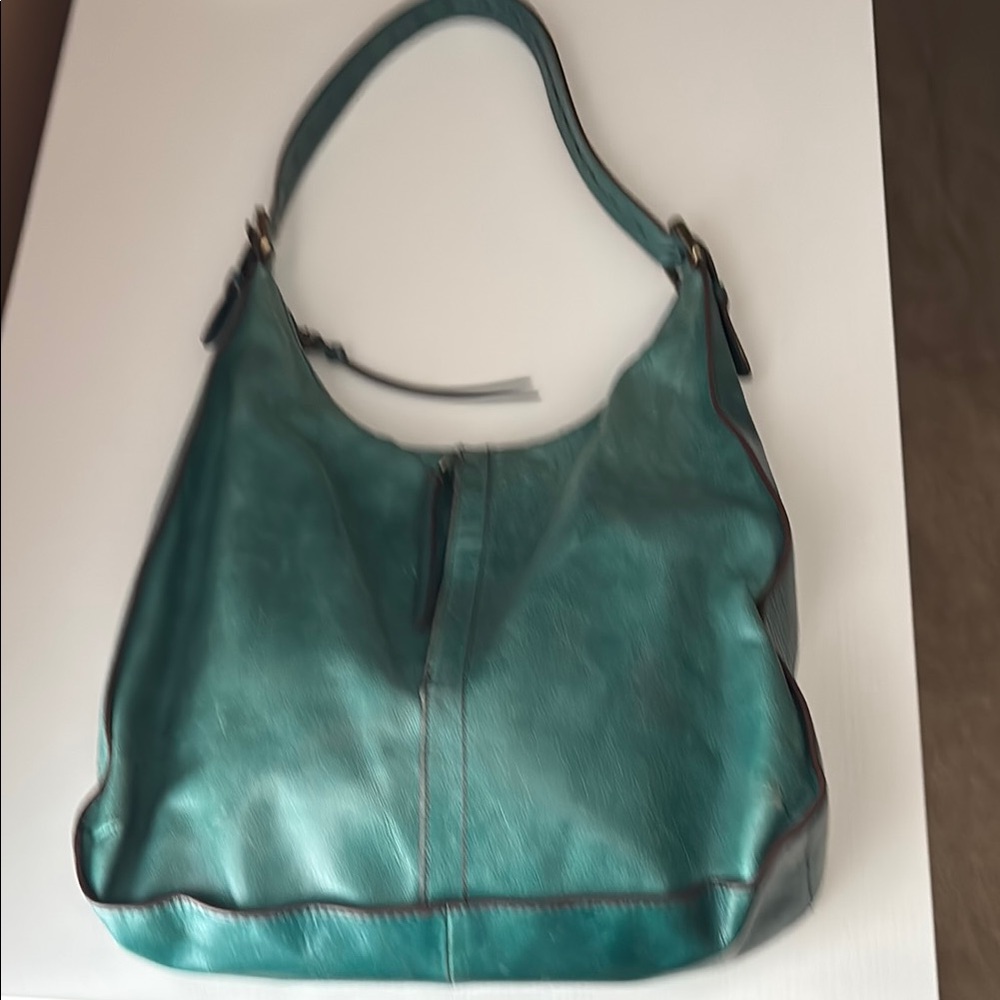 HOBO Blue Crescent Hobo Bag with Slouchy Design